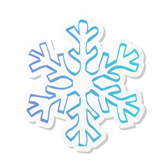 Sticker style icon - Snowflake