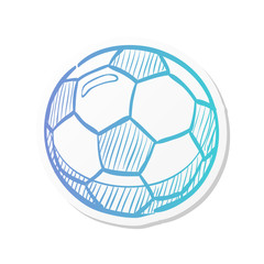 Obraz premium Sticker style icon - Soccer ball