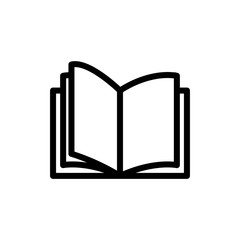 Open book, reading icon vector