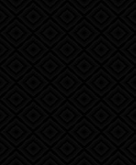 Black rhombus seamless pattern. Repeating dark loose rhombus background.