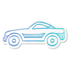 Sticker style icon - Sport car