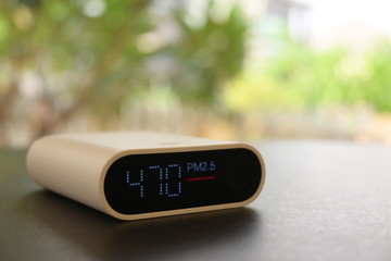 air dust particle pm2.5 sensor equipment, image hight pollution concept