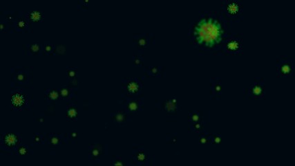 LOOPED Corona-virus (COVID-19) medical animated background, Corona-virus visualization animation background. seamless spreading Corona-Virus. - Powered by Adobe