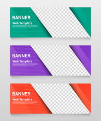 Fototapeta premium Abstract horizontal banners template