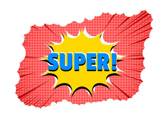 Comic burst elegant concept