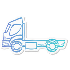 Sticker style icon - Container truck