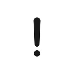 Generic danger icon. Simple symbol of an exclamation mark