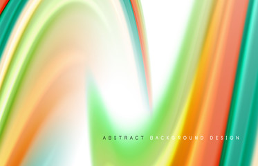 Abstract background - fluid color gradient waves, with dynamic motion line effect. Vector Illustration For Wallpaper, Banner, Background, Card, Book Illustration, landing page