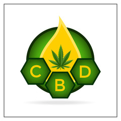 Creative logo design for CBD, hemp oil, marijuana or cannabis based products or businesses. 