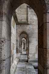 Walk through the facade of the gothic Cathedral of Regensburg in Bavaria, Germany