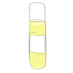 fashion sketch drawing of cosmetic product design bottle beauty vector illustration.