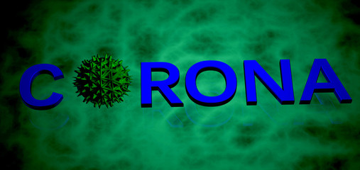 corona text 3d renderning stockimage