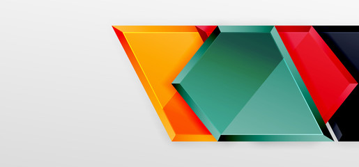 Metal glossy shiny geometric shapes with 3d effect composition. Techno futuristic vector abstract background For Wallpaper, Banner, Background, Card, Book Illustration, landing page