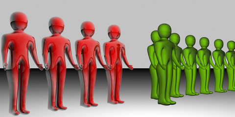 3d rendering outstanding man colour background