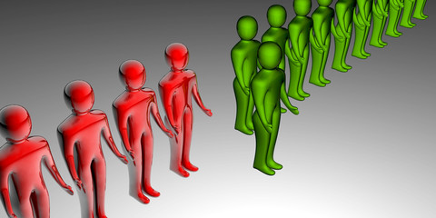 3d rendering outstanding man colour background