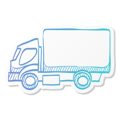 Sticker style icon - Truck
