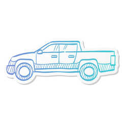 Sticker style icon - Car