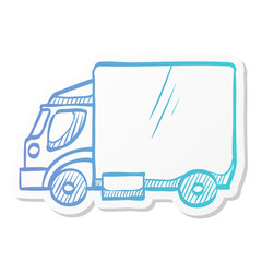 Sticker style icon - Truck