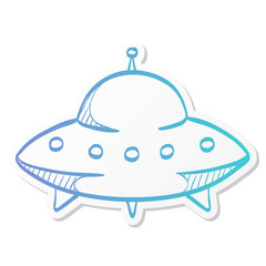 Sticker style icon - Flying saucer