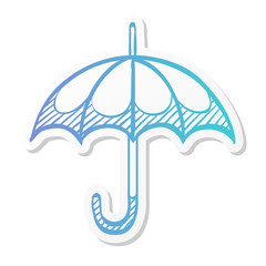 Sticker style icon - Umbrella