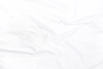 Abstract white fabric texture background. Wavy white cloth. 