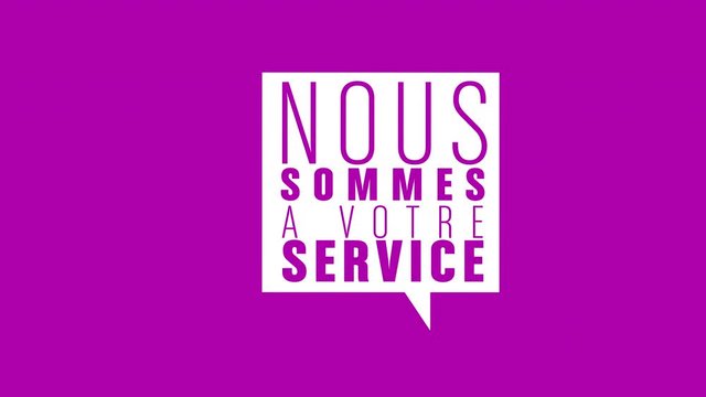 bulle dialogue, nous sommes &agrave; votre service