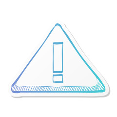 Sticker style icon - Warning sign