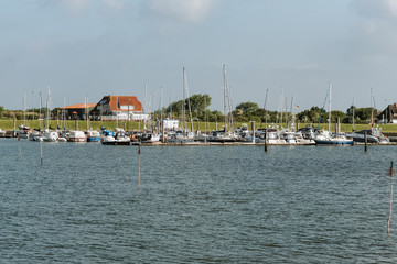 Fototapeta premium Small harbour of the island Langeoog, Germany