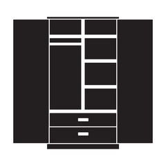 Cupboard vector icon.Black vector icon isolated on white background cupboard .