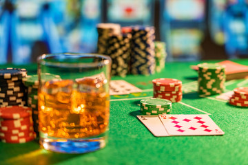 Casino Black Jack table