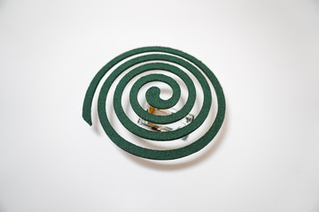 mosquito coils on a white background