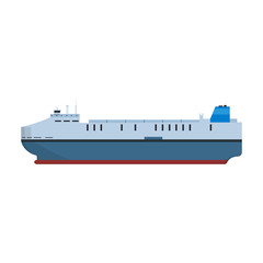 Fototapeta na wymiar Barge vector icon.Cartoon vector icon isolated on white background barge.