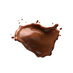 Chocolate Milk splash 3d realistic