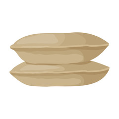 Farmer bag vector icon.Cartoon vector icon isolated on white background farmer bag.