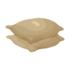 Farmer bag vector icon.Cartoon vector icon isolated on white background farmer bag.