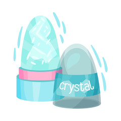 Deodorant Roll in Bottle Isolated on White Background Vector Illustration