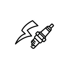 spark plug icon template