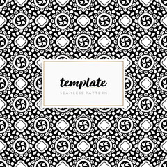 Colorful mandala seamless pattern vector