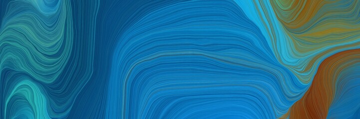 abstract colorful curves backdrop with teal, dark cyan and brown colors