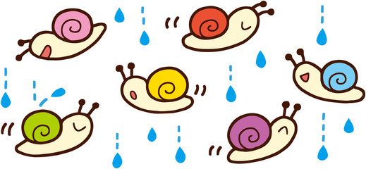 カラフルかたつむり