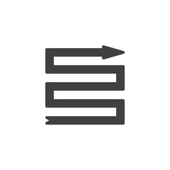 Obraz premium Right Direction arrow vector icon. filled flat sign for mobile concept and web design. Orientation Arrow pointer glyph icon. Symbol, logo illustration. Vector graphics