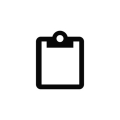 clipboard with blank paper vector icon