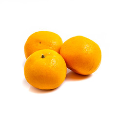 Red tangerine on a white background
