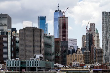 Fototapeta na wymiar Beautiful view of New York city skyline at daytime, USA
