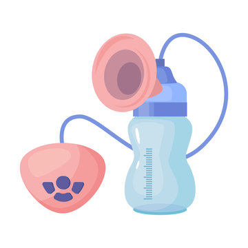 Breast pump vector icon.Cartoon vector icon isolated on white background breast pump.