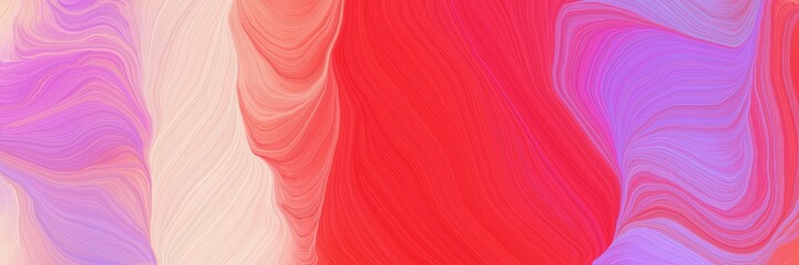 futuristic decorative curves graphic with crimson, baby pink and orchid colors