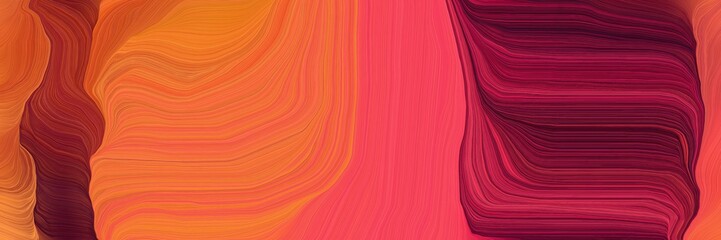 Fototapeta premium beautiful colorful waves banner design with tomato, dark moderate pink and dark pink colors