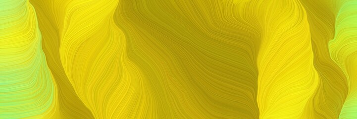 flowing decorative waves design with golden rod, light green and gold colors