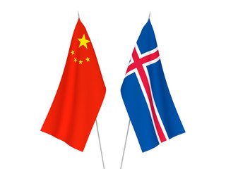 China and Iceland flags