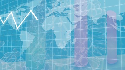 Graphs representing the global or world stock market crash or economic recession due to Coronavirus or covid 19 outbreak. - Powered by Adobe
